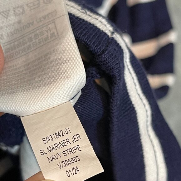 GAP Women Nautical Preppy Striped Soft Jersey Cotton Swing Mini Dress L Tall - Picture 11 of 12